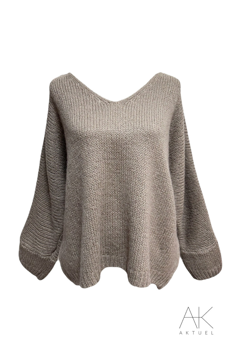 Pull Mohair Taupe