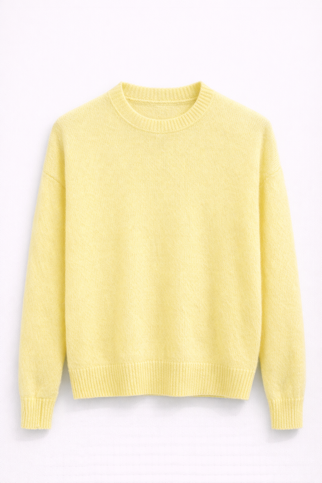 Pull jaune en kid mohair