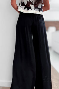 Pantalon satiné noir