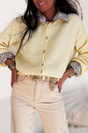 Cardigan jaune poussin