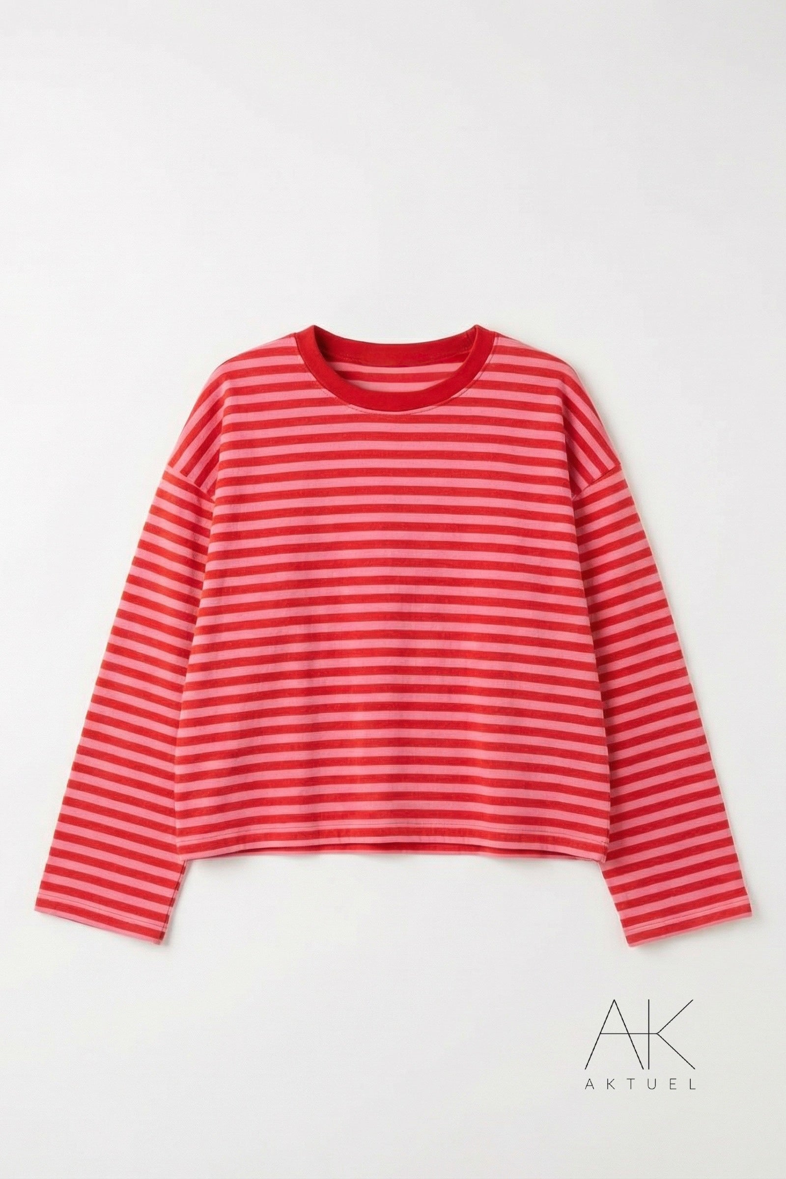 Marinière rose et rouge