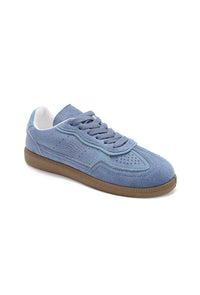 Basket bleu en suedine