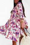 Robe courte imprimée cachemire