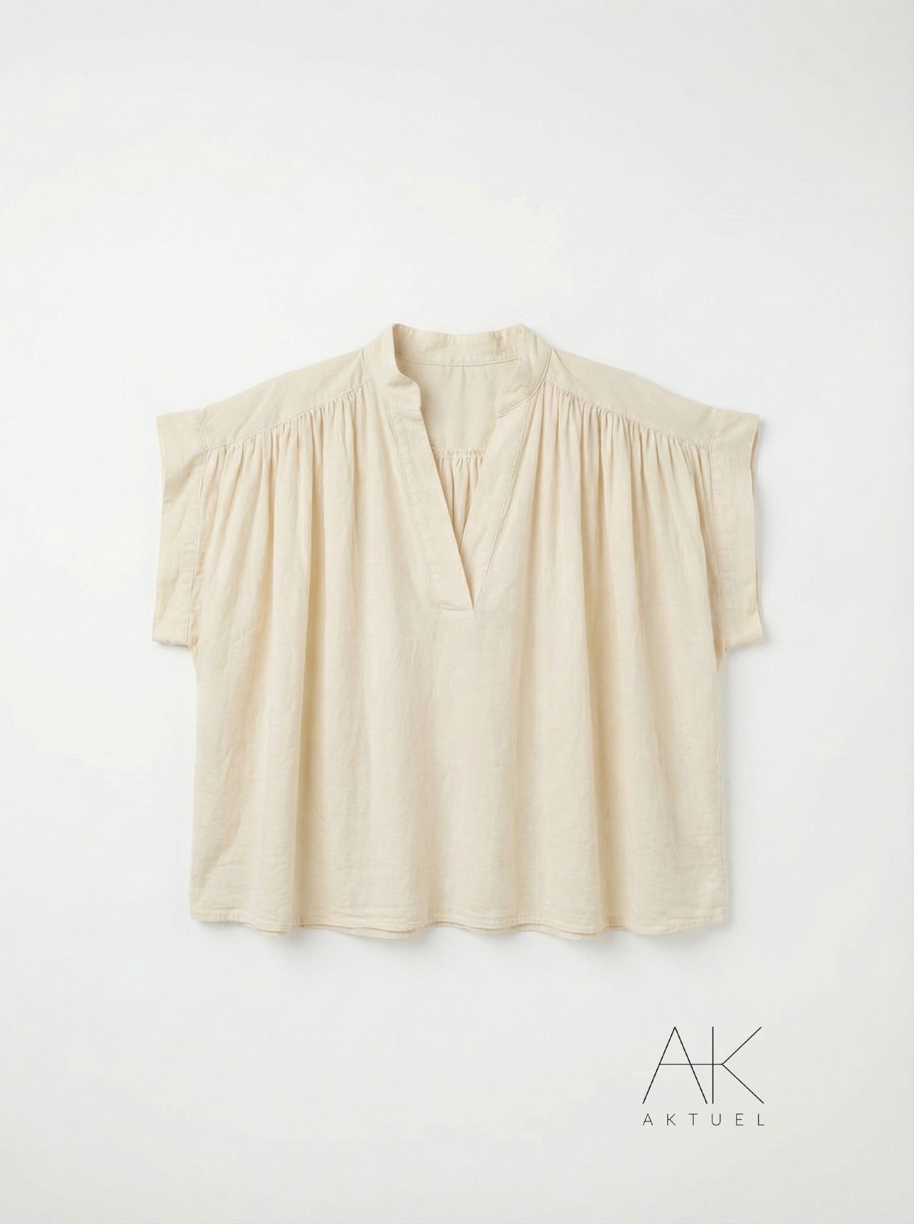 Blouse voile de coton écru
