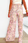 Pantalon plissé fleuri