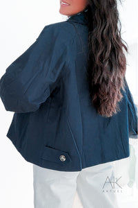 Veste gabardine marine