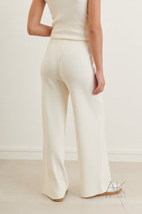 Pantalon en maille écru