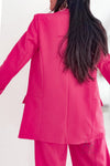 Veste blazer fluide fuschia