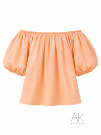 Top bardot orange pastel