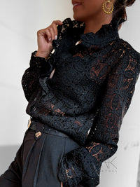 Chemise en dentelle noir
