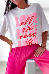T-shirt jaune pastel "More Self Love"