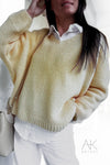 Pull mohair Jaune pastel