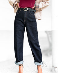 Jeans barrel fit brut