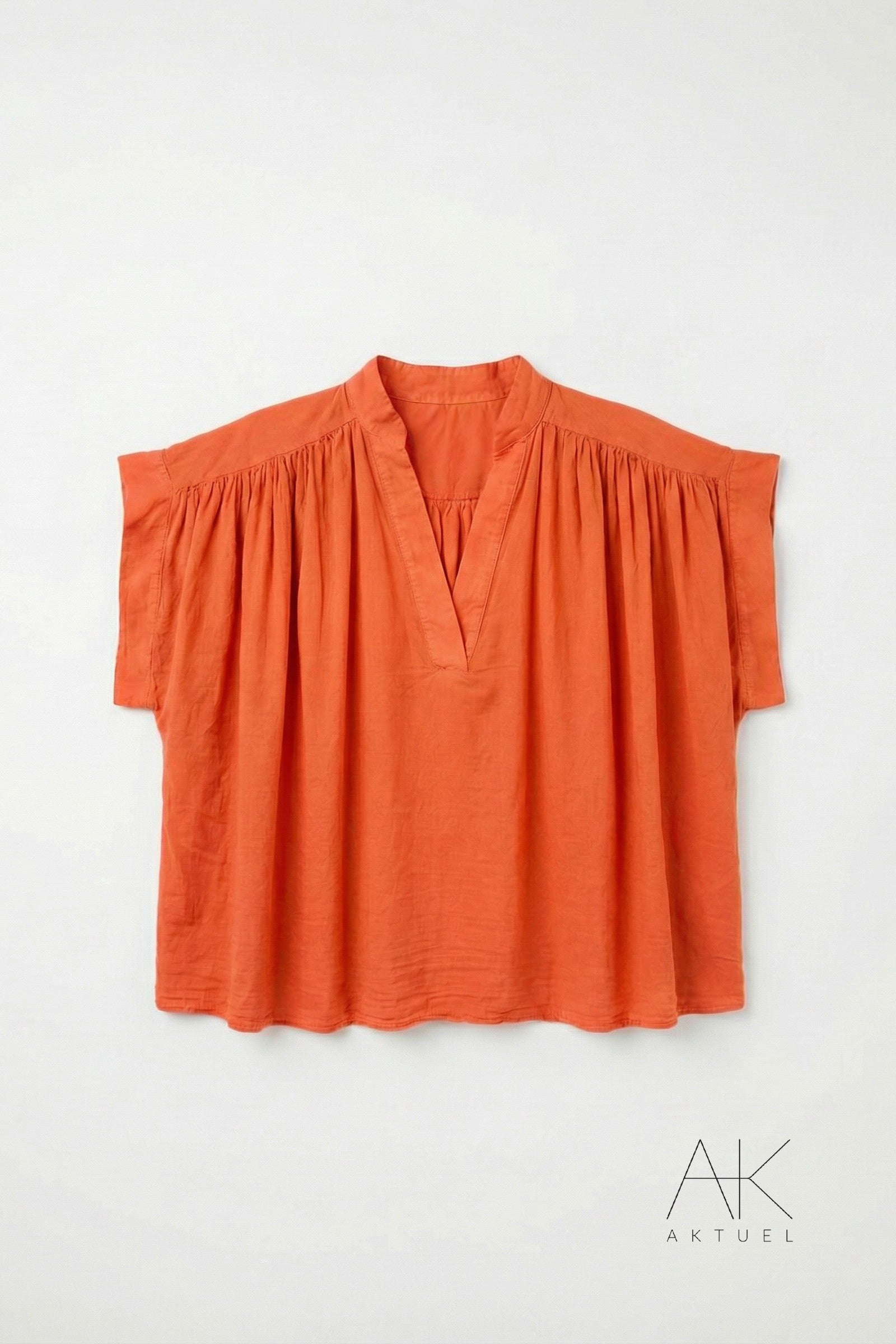 Blouse voile de coton corail