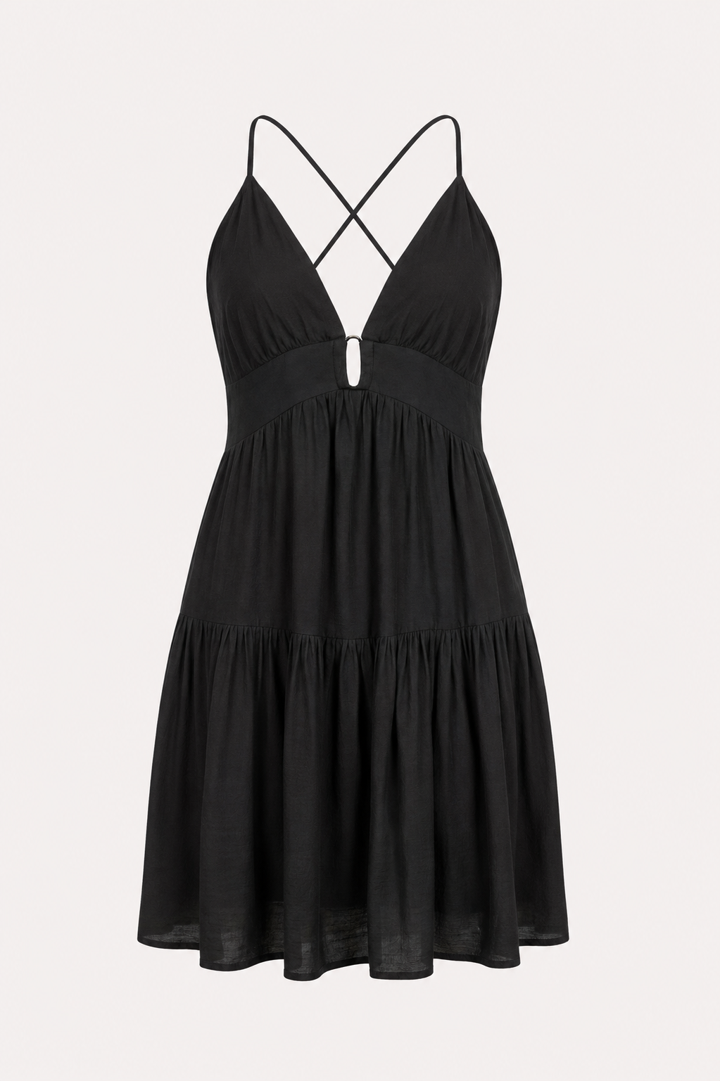 Robe Courte noir Dos Croisé