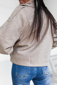 Veste courte à double boutonnage beige