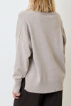 Pull en maille oversize taupe
