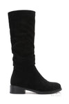 Bottes plates suédine noir
