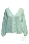Gilet / Cardigan Mohair Vert d’eau