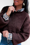 Pull à manches longues chocolat