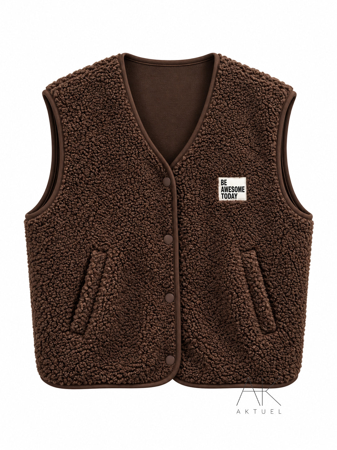 Gilet sans manche effet moutonné