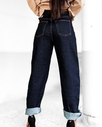 Jeans barrel fit brut