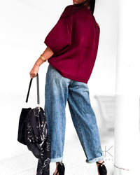 Jeans barrel fit bleu