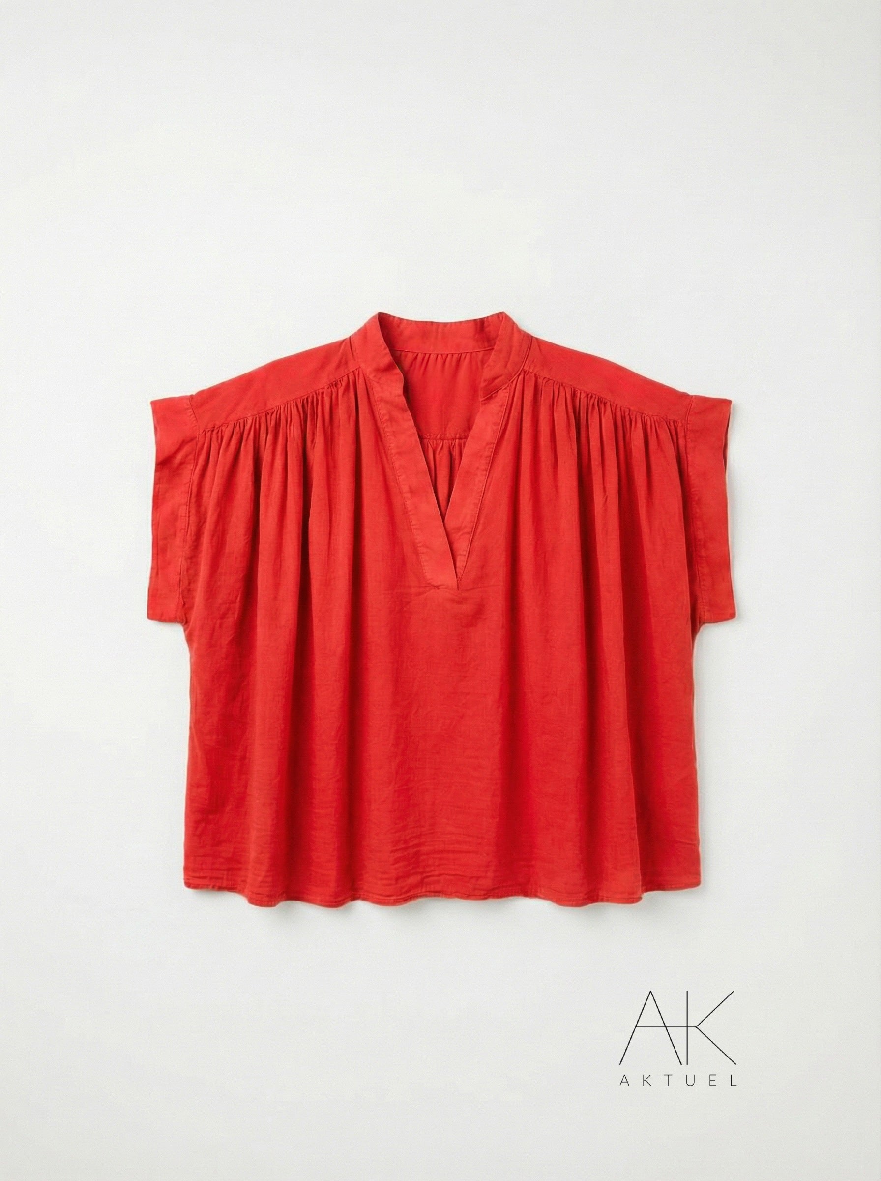 Blouse voile de coton rouge