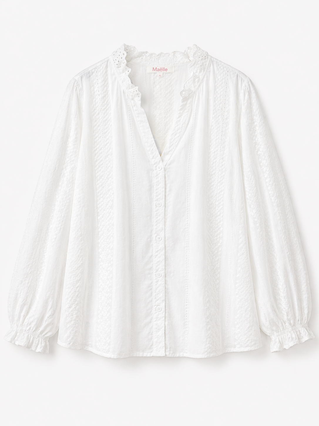 Blouse broderie blanche – grande taille