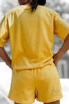T-shirt en éponge jaune