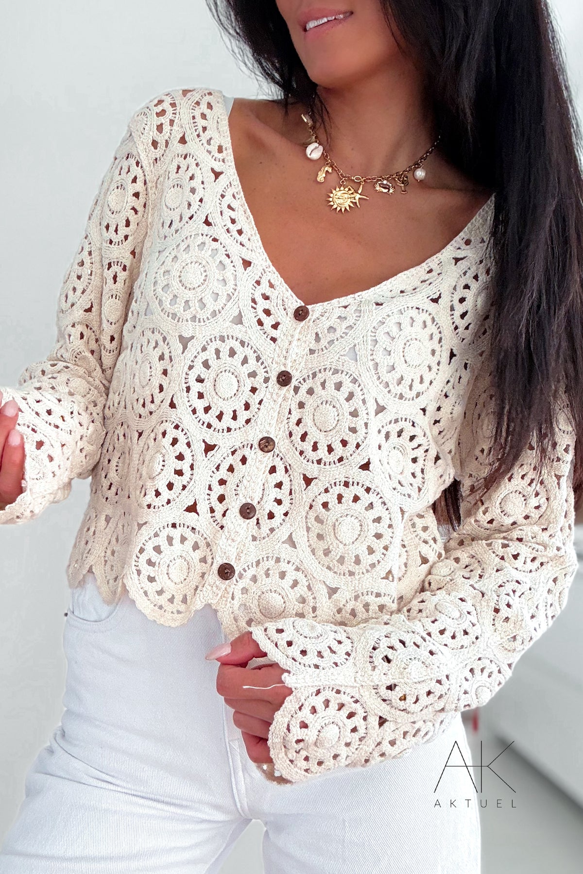 Gilet crochet bohème