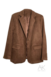Blazer en suédine chocolat