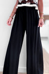 Pantalon satiné noir