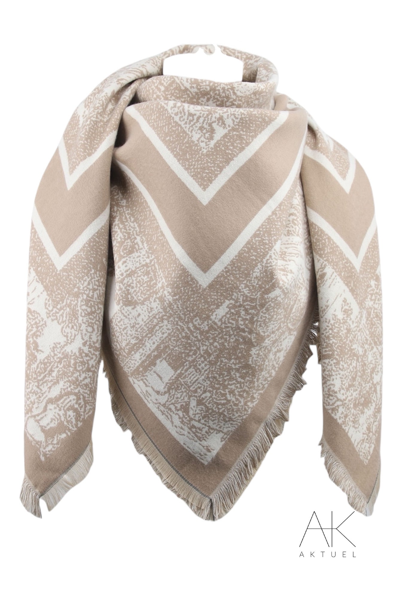 Foulard imprimé beige