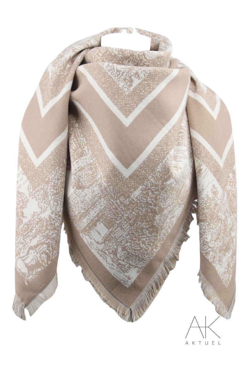 Foulard imprimé beige