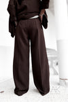 Pantalon palazzo couleur chocolat
