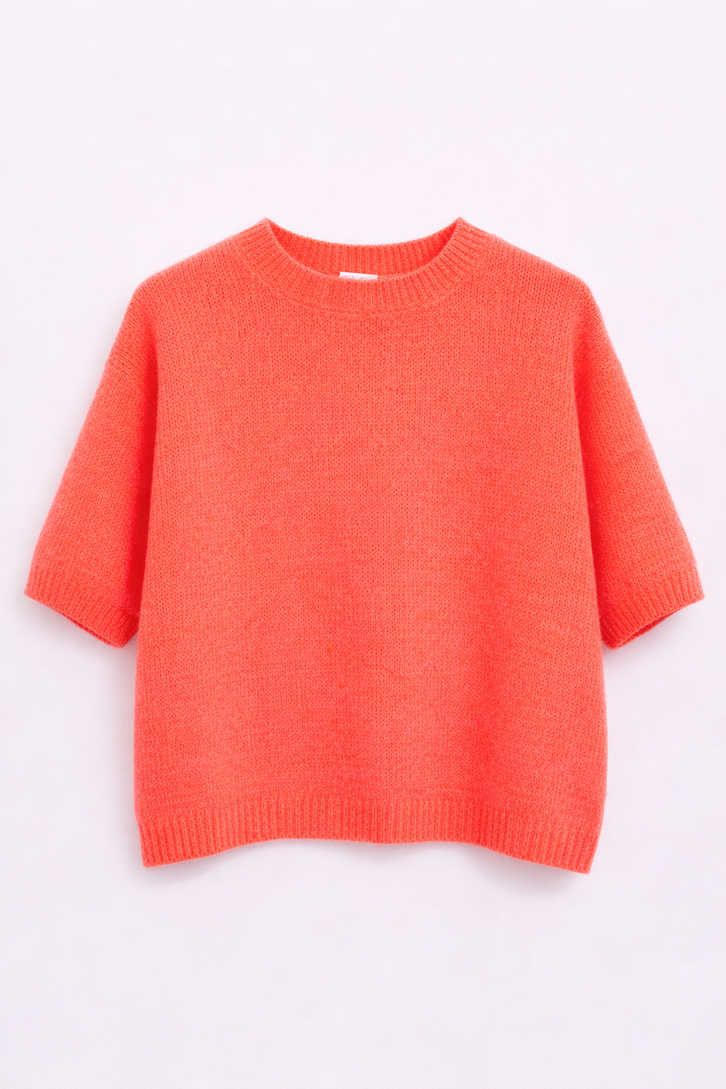 Pull à manches courtes corail