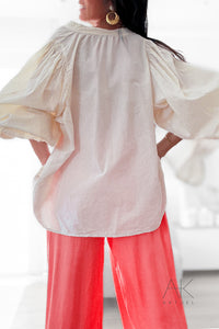 BLOUSE MANCHES BALLON