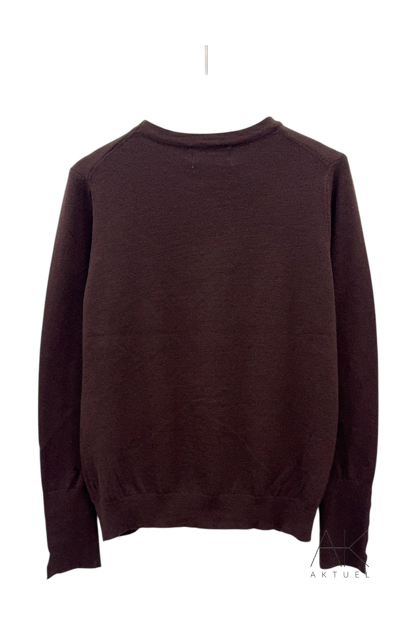 Pull fin col rond chocolat