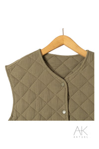 Gilet matelassé sans manches kaki