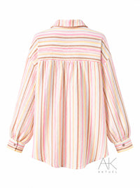Chemise rayée pastel