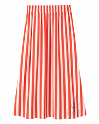 Ensemble jupe jaune à rayures corail