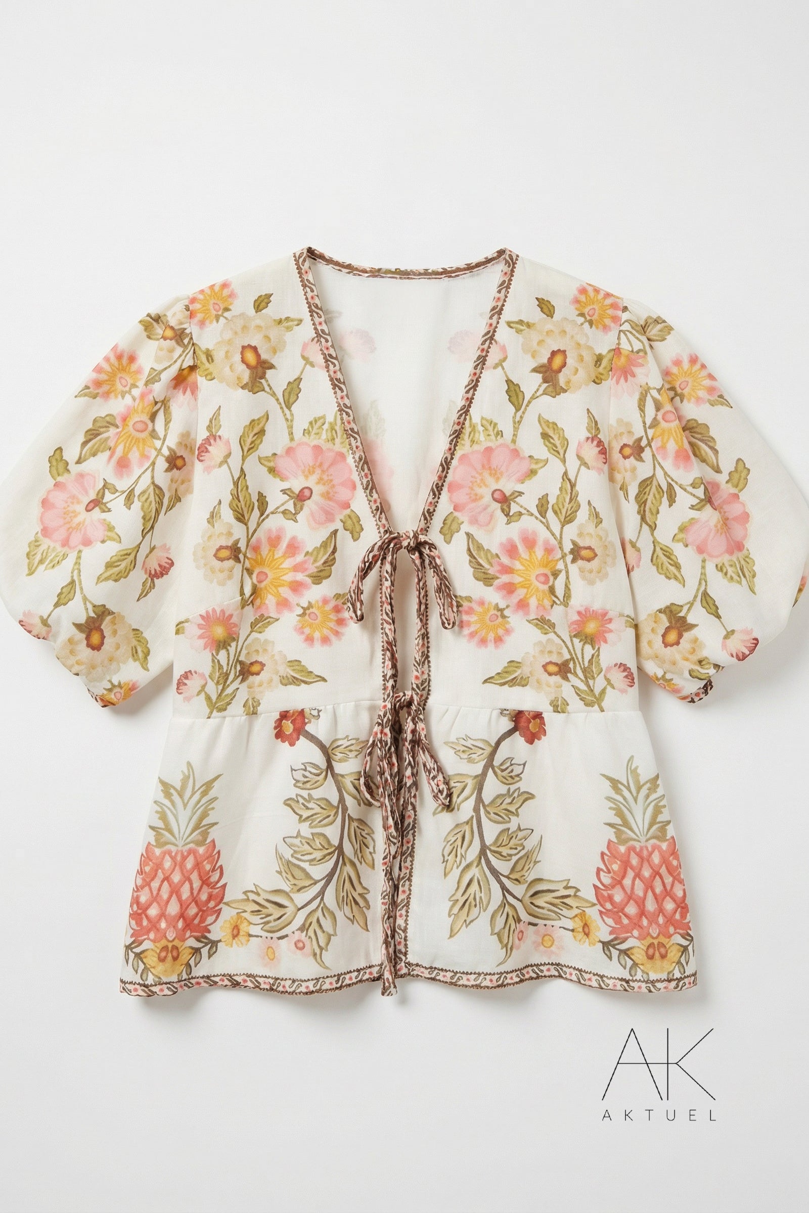 Blouse fluide imprimé floral & exotique