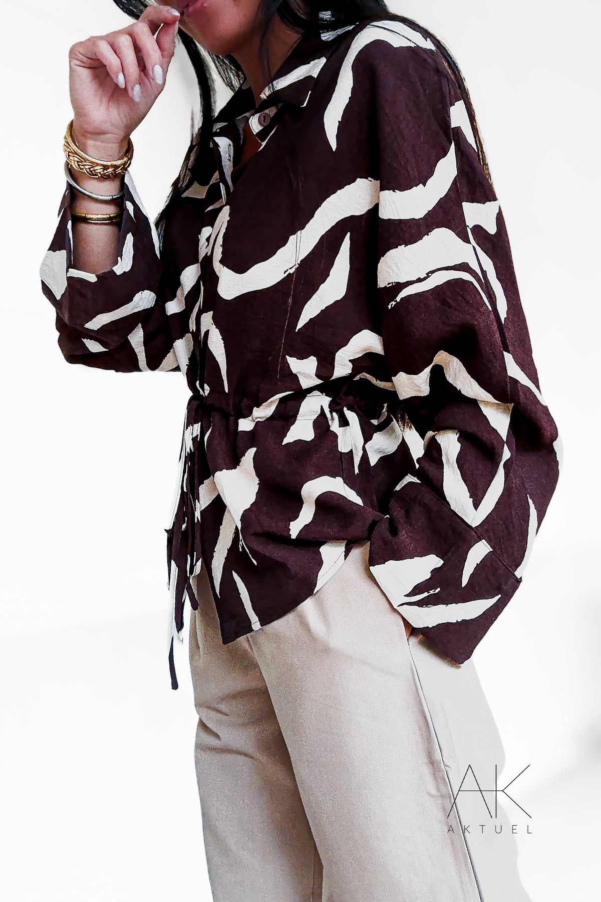 Chemise imprimée chocolat
