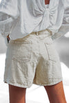 Jupe-short en jean beige sable