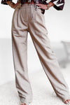 Pantalon taille haute à pinces