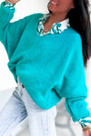 Pull Mohair turquoise