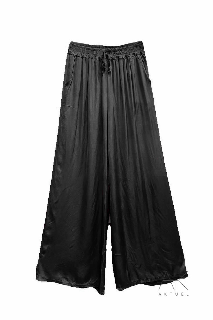 Pantalon satiné noir