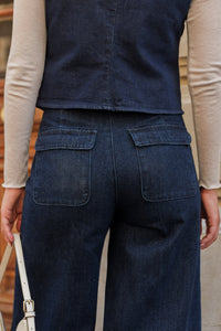 Jean bleu foncé palazzo