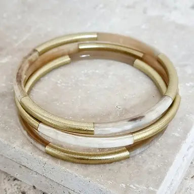 Bracelet Jonc Corne - 5 mm - Trio Gold